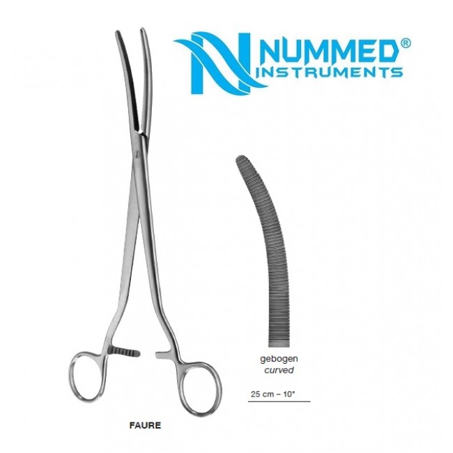 Faure Forceps,Curved, 25 cm Faure Forceps,Curved, 25 cm